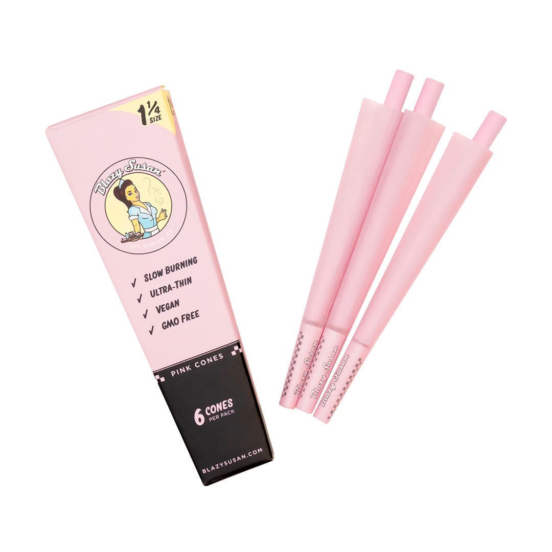 Blazy Susan - Pink, Cones, 1-1/4", 6-pack