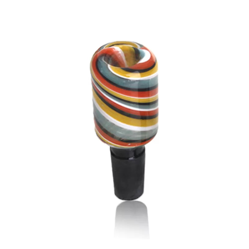 Phoenix Star - Flower Bowl, Tall Bowl, Spiral Design, with American Color Rod, 14mm Joint