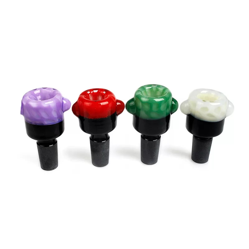 Phoenix Star - Flower Bowl, Short Bowl, Bubble Design, 14mm Joint