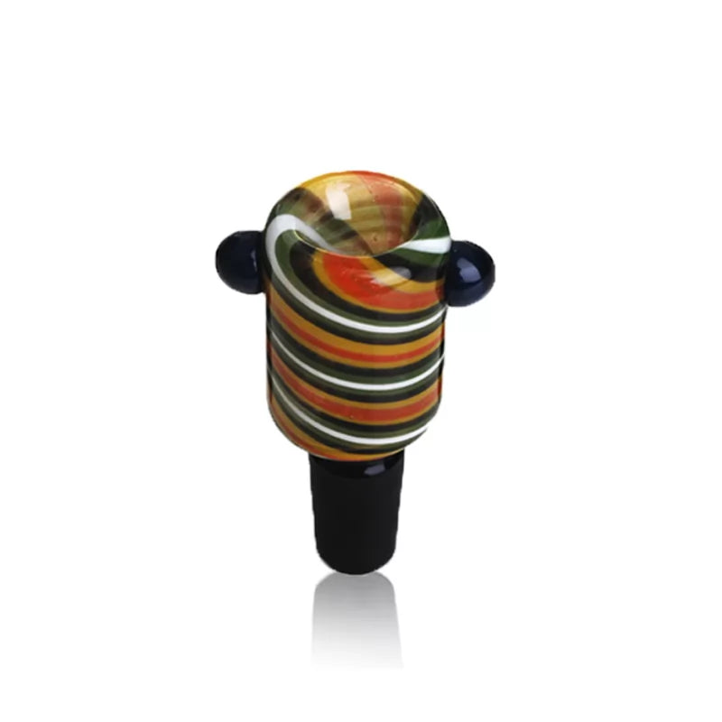 Phoenix Star - Flower Bowl, Tall Bowl, Spiral Design, with American Color Rod, 14mm Joint