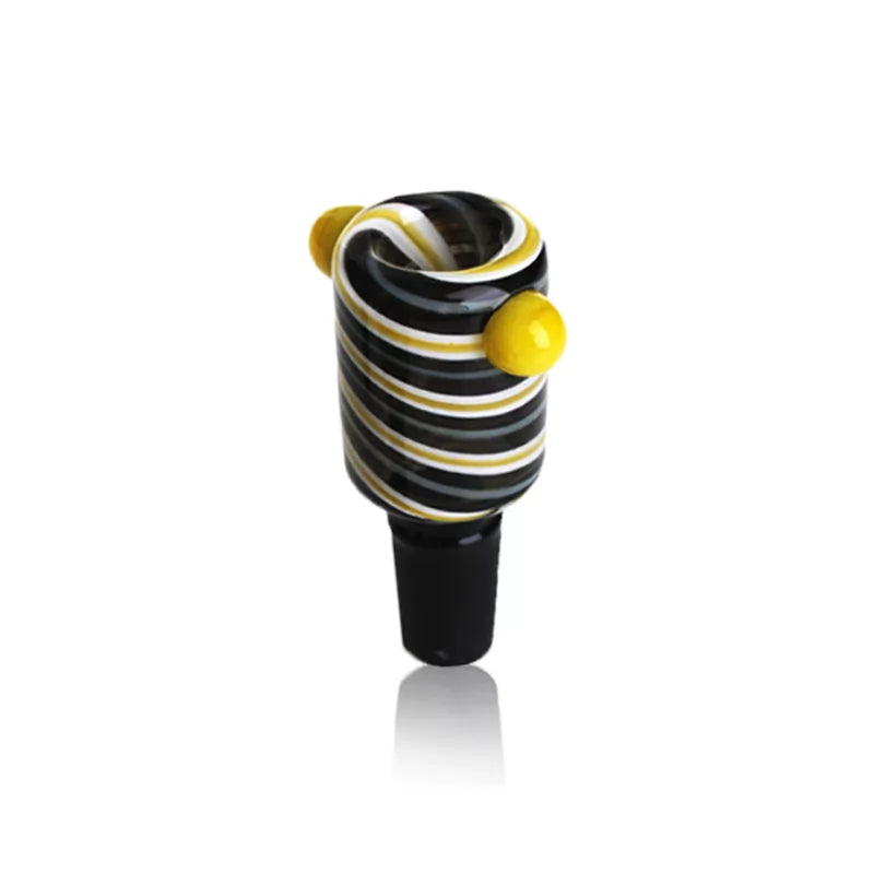Phoenix Star - Flower Bowl, Tall Bowl, Spiral Design, with American Color Rod, 14mm Joint