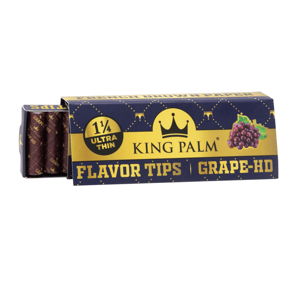 King Palm - French Rolling Papers & Flavoured Tips, 1-1/4 Size