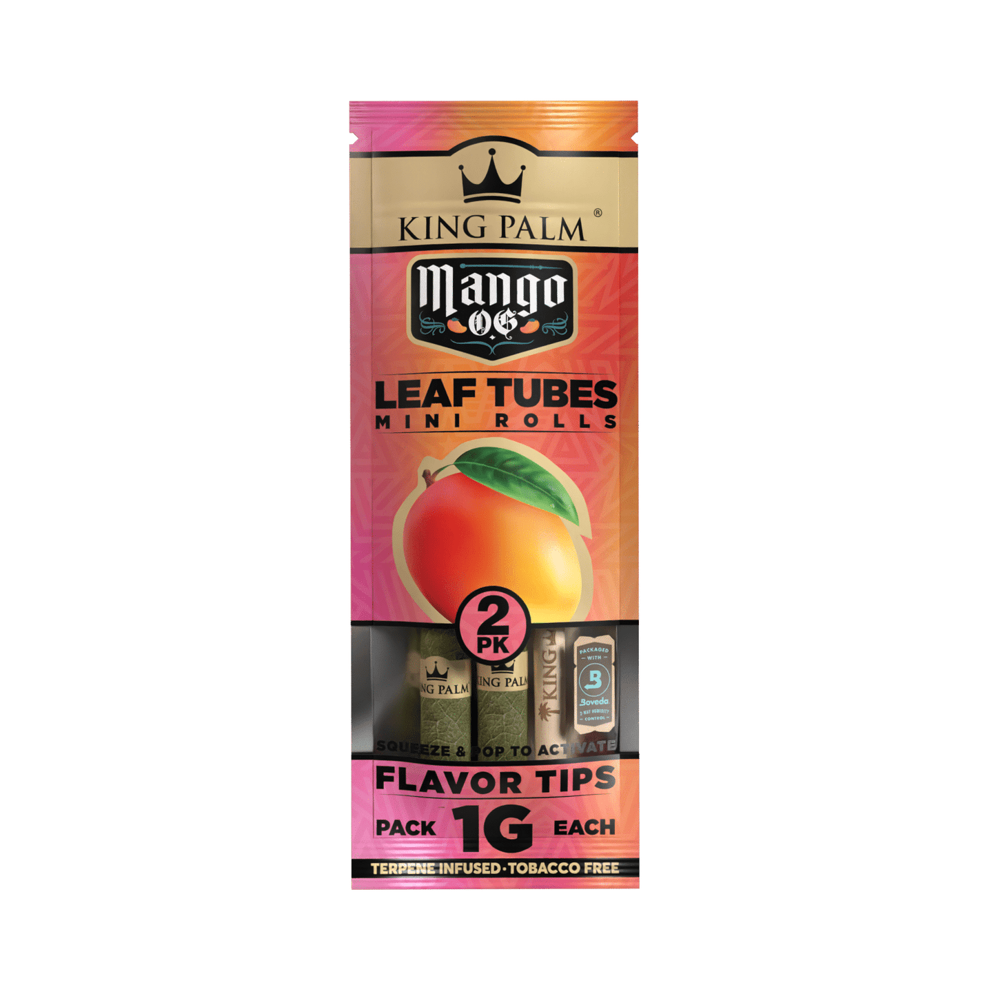 King Palm - Flavored Rolls, Minis (1g), Pack of 2