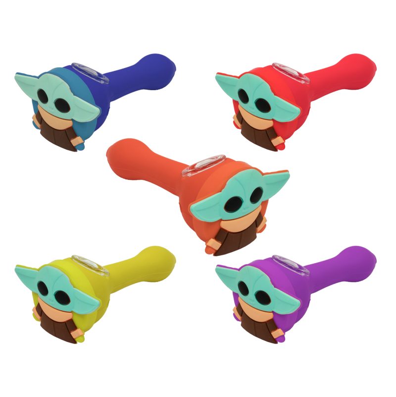 "Baby Alien" - Design 2, Silicone & Glass Pipe