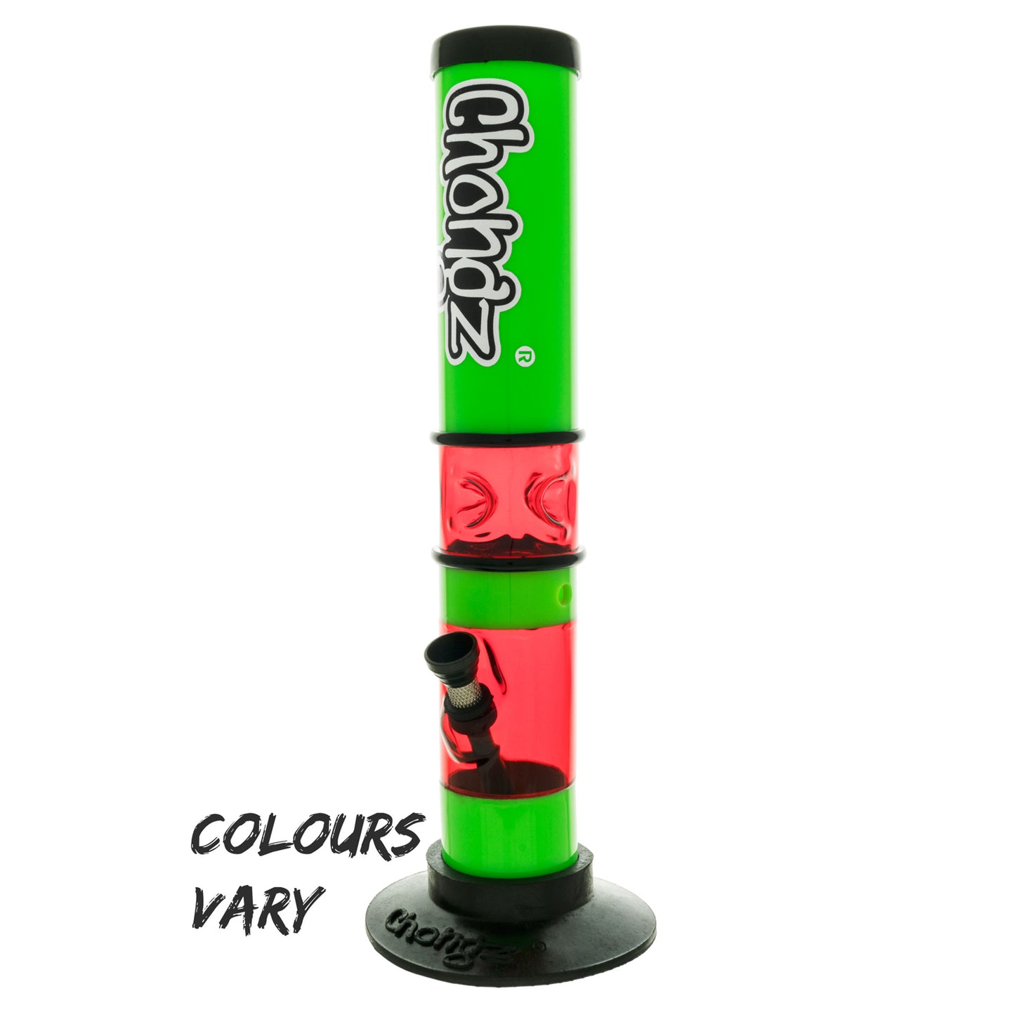 Chongz - Acrylic Waterpipe, 30cm, “Shuggie” Straight Ice Pinch