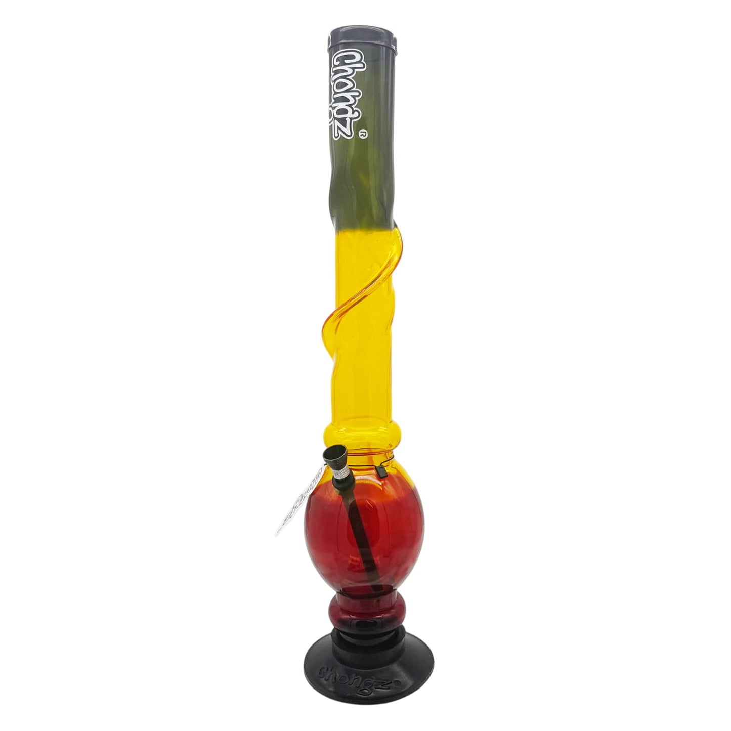 Chongz - Waterpipe, Acrylic, 50cm, Bubble, “Rasta”