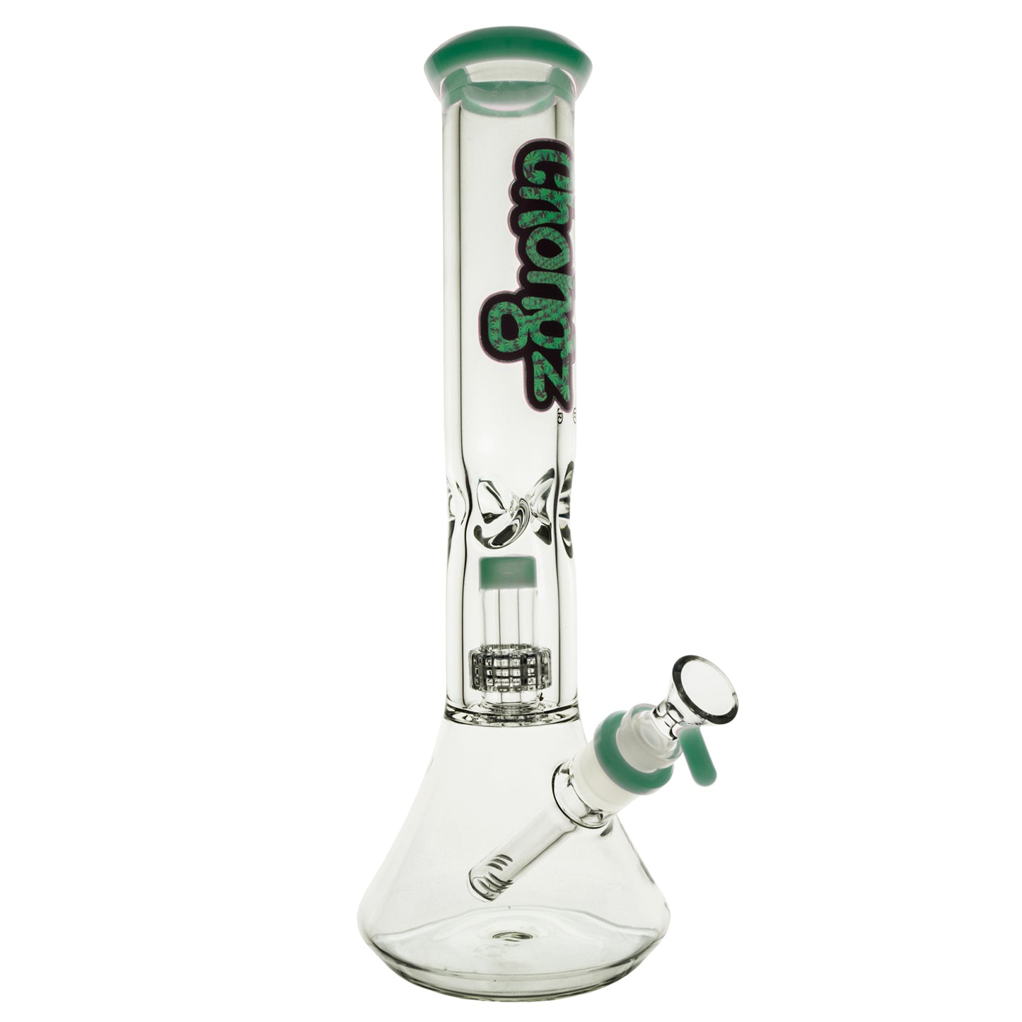 Chongz - Waterpipe, Glass, 35cm, Beaker w/ Percolator, “Melvin"