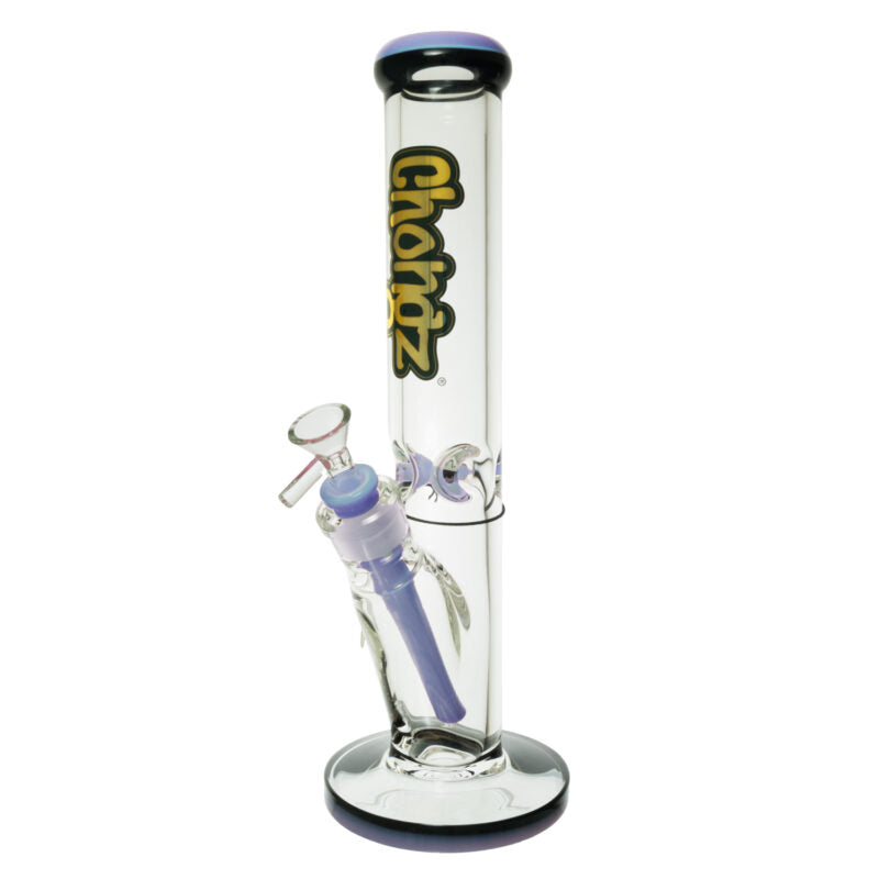 Chongz - Waterpipe, Glass, 35cm, Straight w/ Ice Pinch, “Bob”