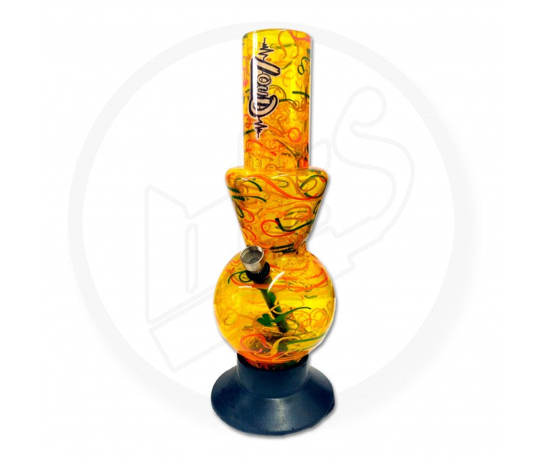 LOUD - Acrylic Waterpipe, 30cm Bubble Base Funnel, Swirls