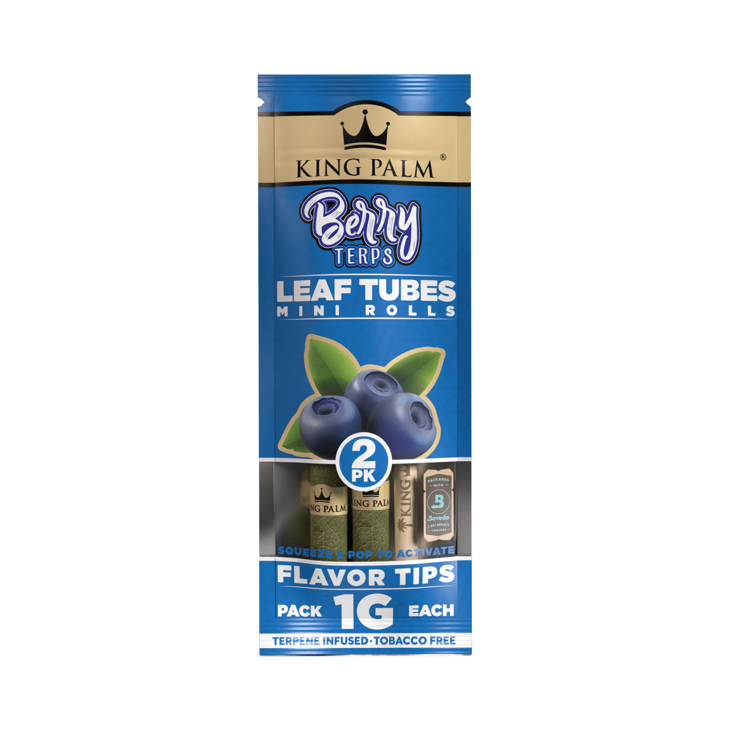 King Palm - Flavored Rolls, Minis (1g), Pack of 2