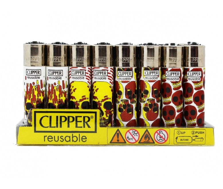 Clipper - Lighter, Skull Fires