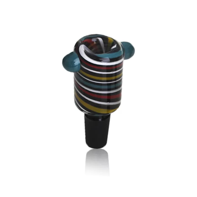 Phoenix Star - Flower Bowl, Tall Bowl, Spiral Design, with American Color Rod, 14mm Joint