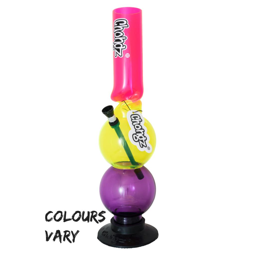 Chongz - Waterpipe, Acrylic, 40cm, Double Bubble, “Red Eye Blind”