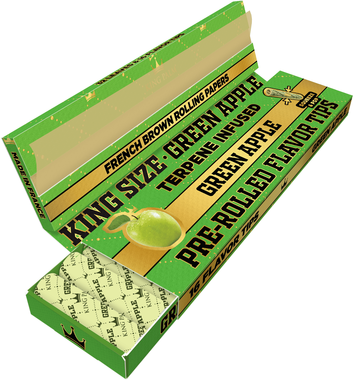 King Palm - French Rolling Papers & Flavoured Tips, King Size