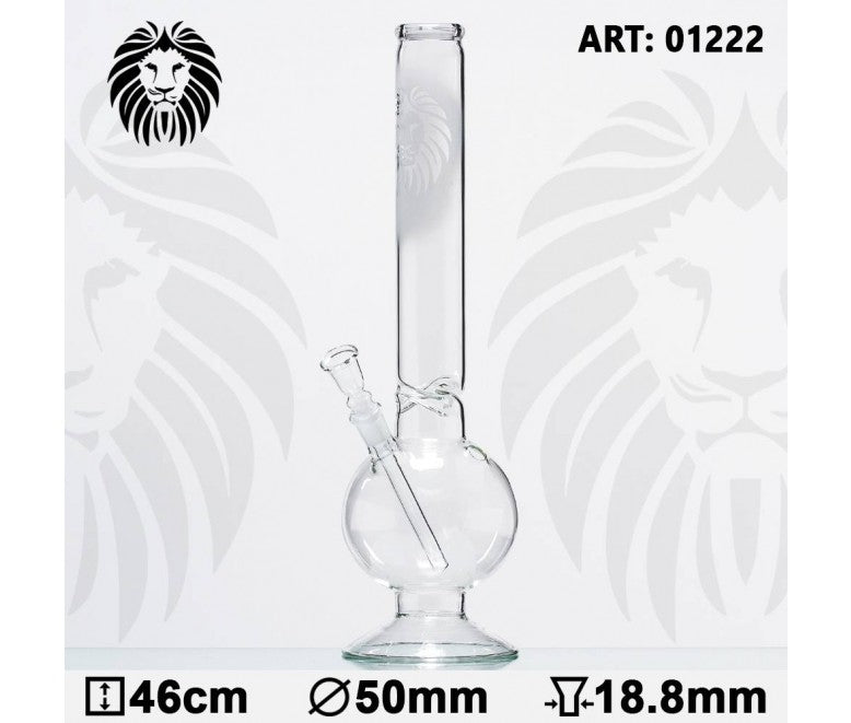 Waterpipe, Glass, White Lion - 46cm