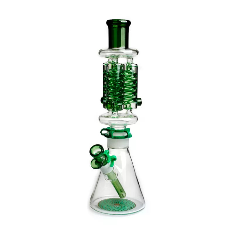 Phoenix Star - Waterpipe, Glass, 40cm Beaker with Triple Freezable Coil
