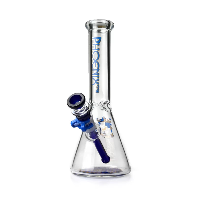 Phoenix Star - Waterpipe, Glass, 25cm Beaker, Coloured Downstem and Bowl