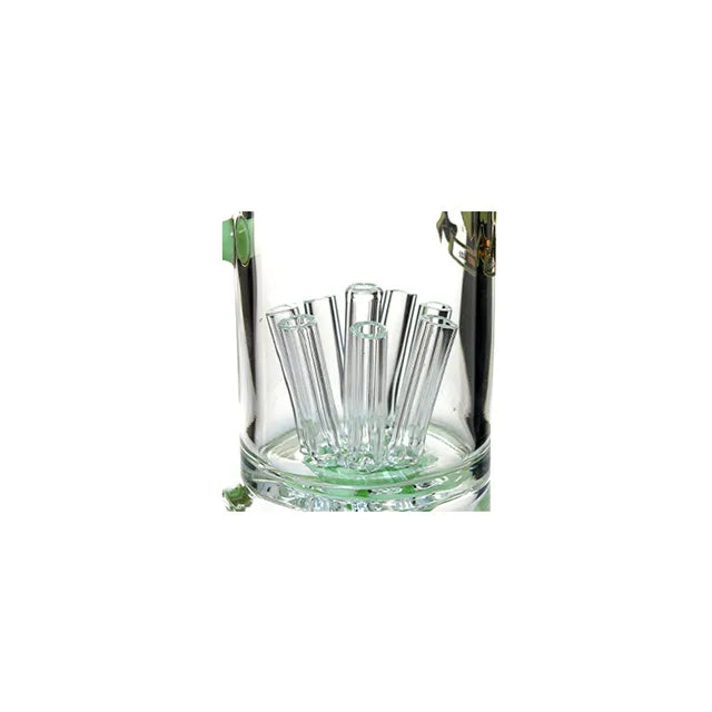 Phoenix Star- Waterpipe, Glass, 35cm Straight, Sprinkler Percolator and Freezable Coil