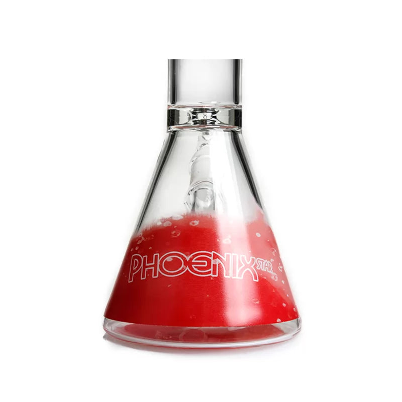 Phoenix Star - Waterpipe, Glass, 25cm Beaker, Spray Paint Design Ice Catcher