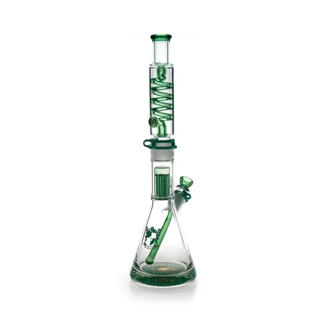 Phoenix Star- Waterpipe, Glass, 45cm Beaker with 8 Armed Tree Percolator and Freezable Coil