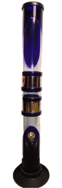Waterpipe, Acrylic, Straight Metal Band - 50cm