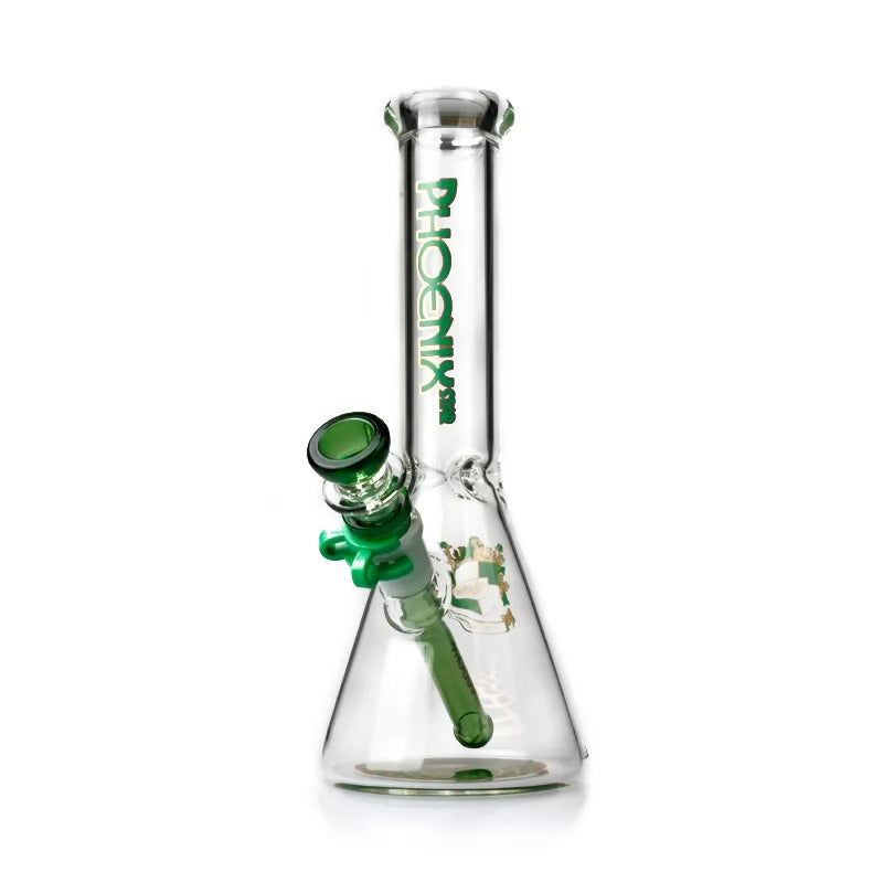 Phoenix Star - Waterpipe, Glass, 25cm Beaker, Coloured Downstem and Bowl