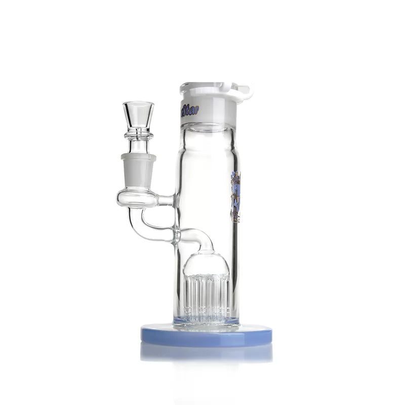 Phoenix Star - Waterpipe, Glass, 38cm Straight, 8 Tree Percolator with Freezable Coil