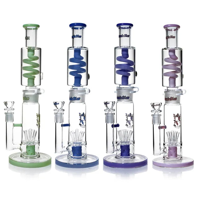 Phoenix Star- Waterpipe, Glass, 35cm Straight, Sprinkler Percolator and Freezable Coil
