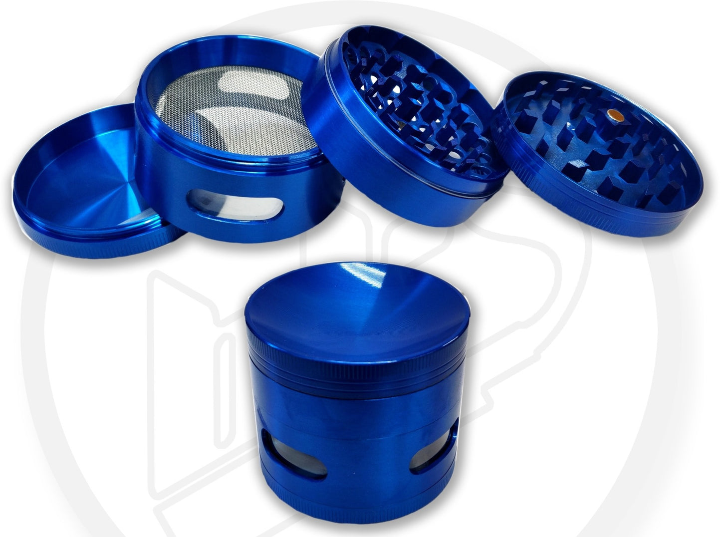 Grinder - 4pc, Metal Domed Top, 62mm