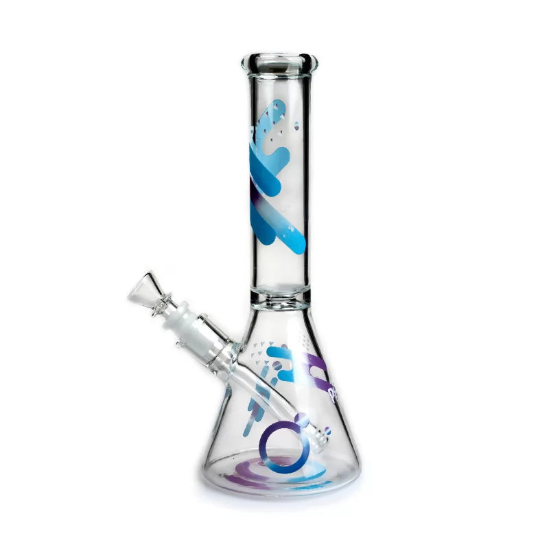 Phoenix Star - Waterpipe, Glass, 25cm Beaker, Spray Paint Design Ice Catcher
