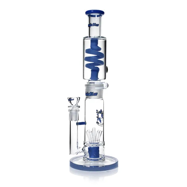 Phoenix Star- Waterpipe, Glass, 35cm Straight, Sprinkler Percolator and Freezable Coil