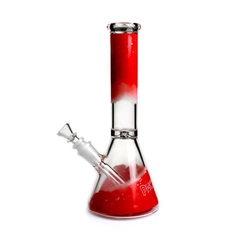 Phoenix Star - Waterpipe, Glass, 25cm Beaker, Spray Paint Design Ice Catcher