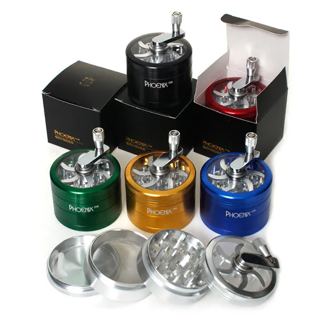 Phoenix Star - Grinder, 63mm 4-pc with Hand Crank