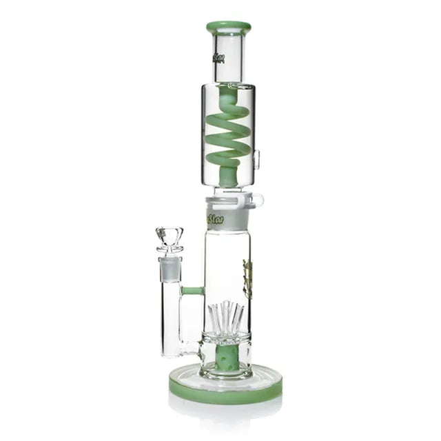 Phoenix Star- Waterpipe, Glass, 35cm Straight, Sprinkler Percolator and Freezable Coil