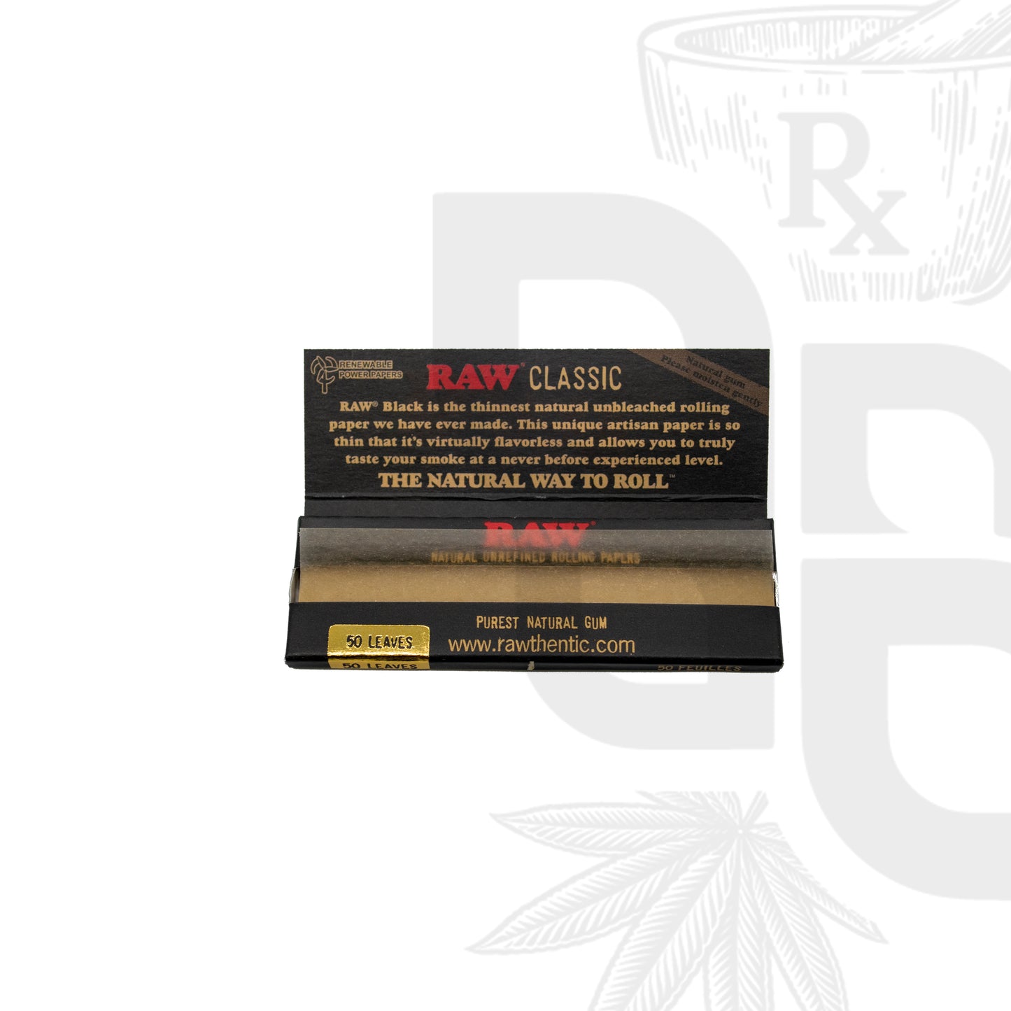 RAW - 'Black', 1-1/4" Papers
