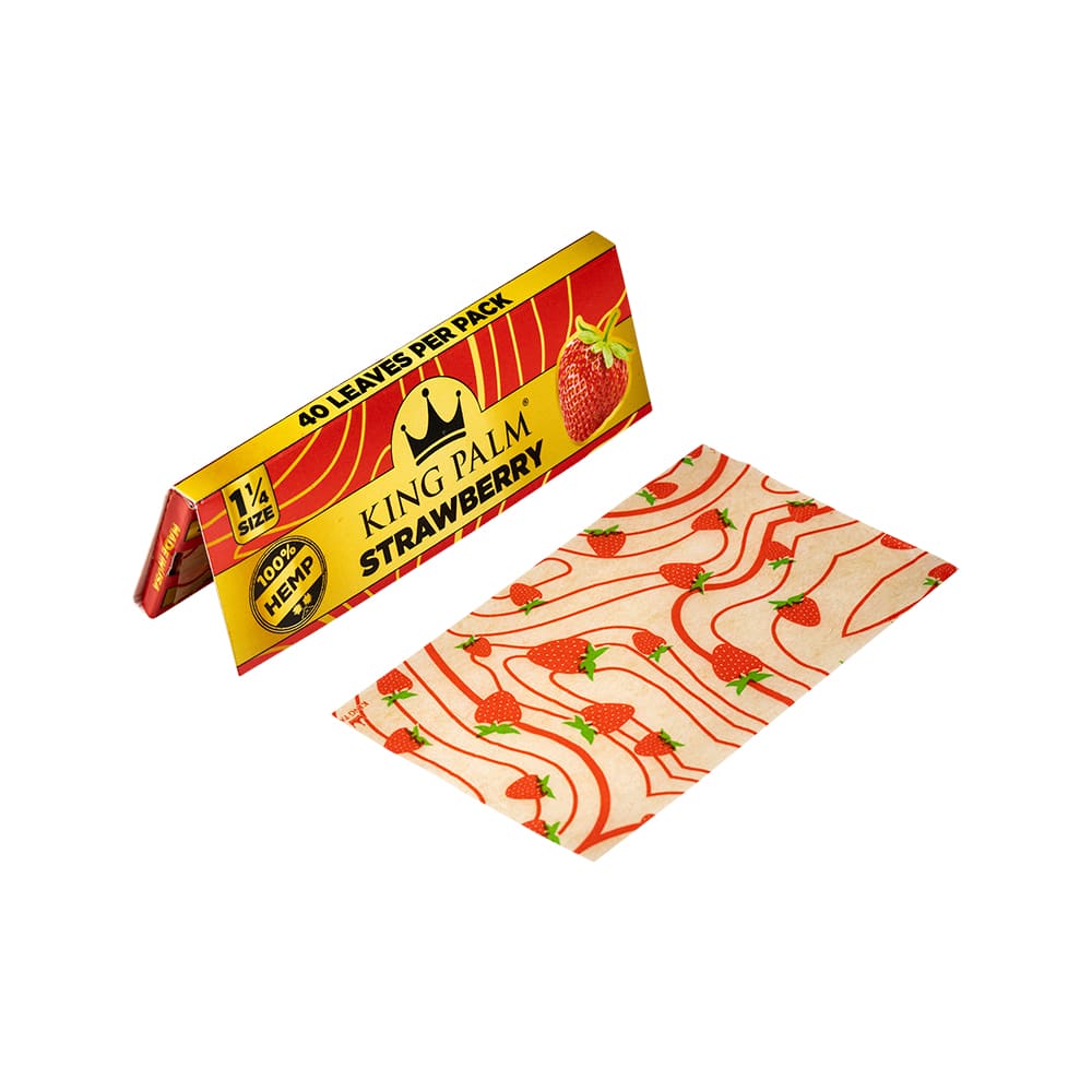 King Palm - Flavored Hemp Rolling Papers, 1-1/4 Size