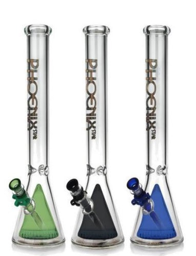Phoenix Star - Waterpipe, Glass, 45cm Double Beaker Percolator