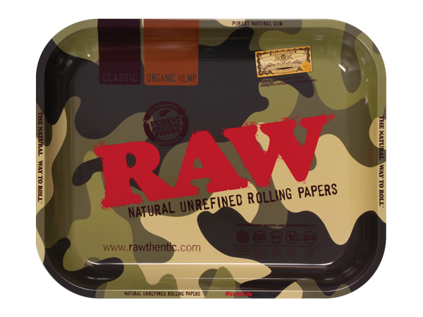 RAW - Rolling Tray, Metal, Camo, Large