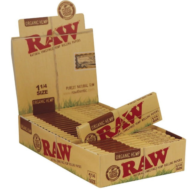 RAW - 'Organic Hemp', 1-1/4" Papers