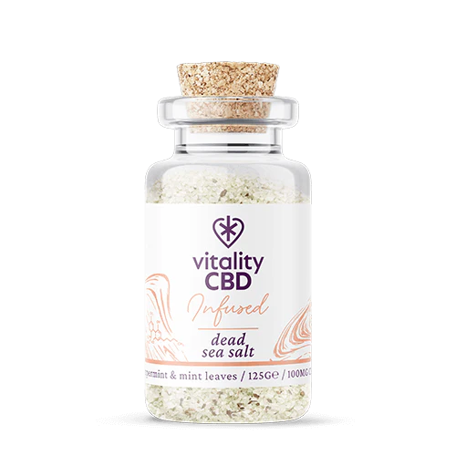 Vitality CBD - Infused: CBD Bath Salts - Dead Sea Salt, 100mg