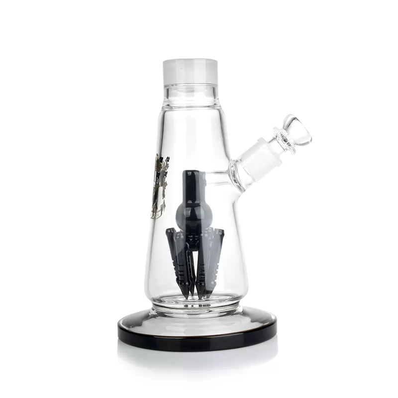 Phoenix Star - Waterpipe, Glass, 45cm Skull Design Freezable Coil, 6 Armed Percolator