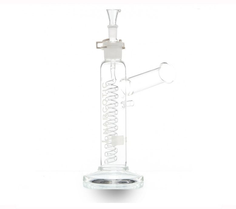 Waterpipe, Glass, Spiral Downtube - 25cm