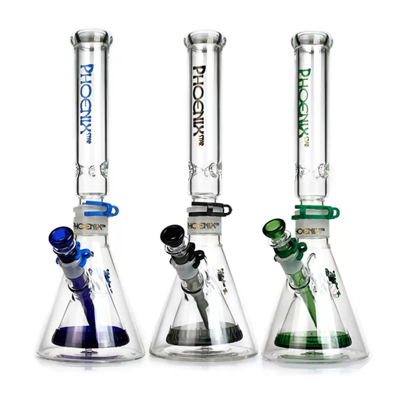Phoenix Star - Waterpipe, Glass, 40cm Double Beaker Bong