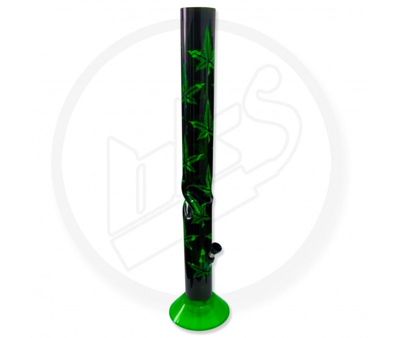 Waterpipe, Acrylic - 50cm Straight, Ice Twist Leaf