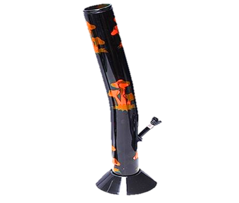 Waterpipe, Acrylic, Mushroom Leaner - 40cm