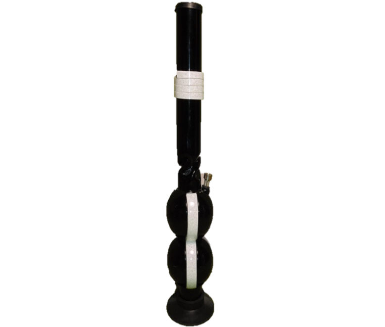 Waterpipe, Acrylic, Double Bubble Ice - 50cm