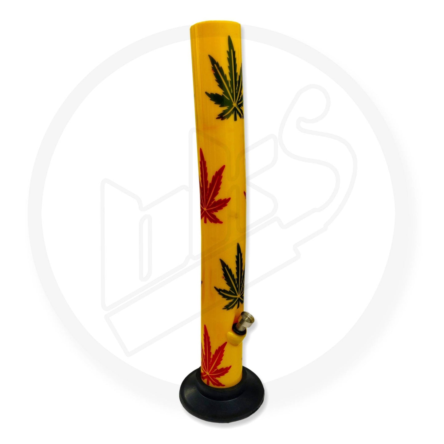 Waterpipe, Acrylic, Coloured Leaf Leaner, 40cm