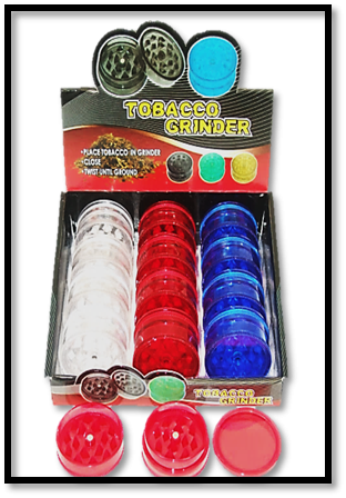 Grinder - 2pc Acrylic, Magnetic with Stash Top, 43mm