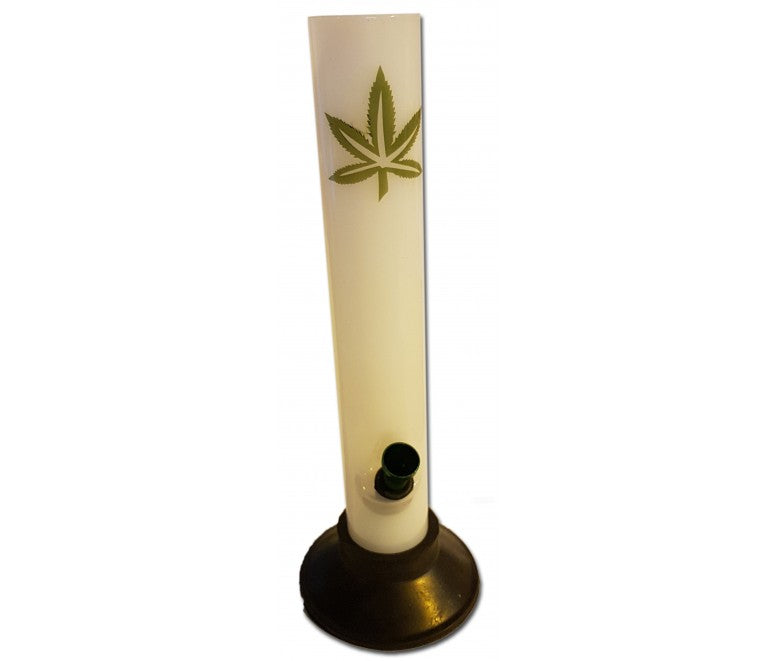 Waterpipe, Acrylic, Milk Leaf Straight - 26cm