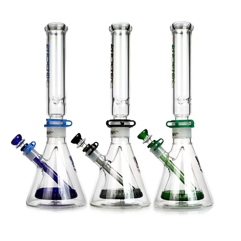Phoenix Star - Waterpipe, Glass, 40cm Double Beaker Bong